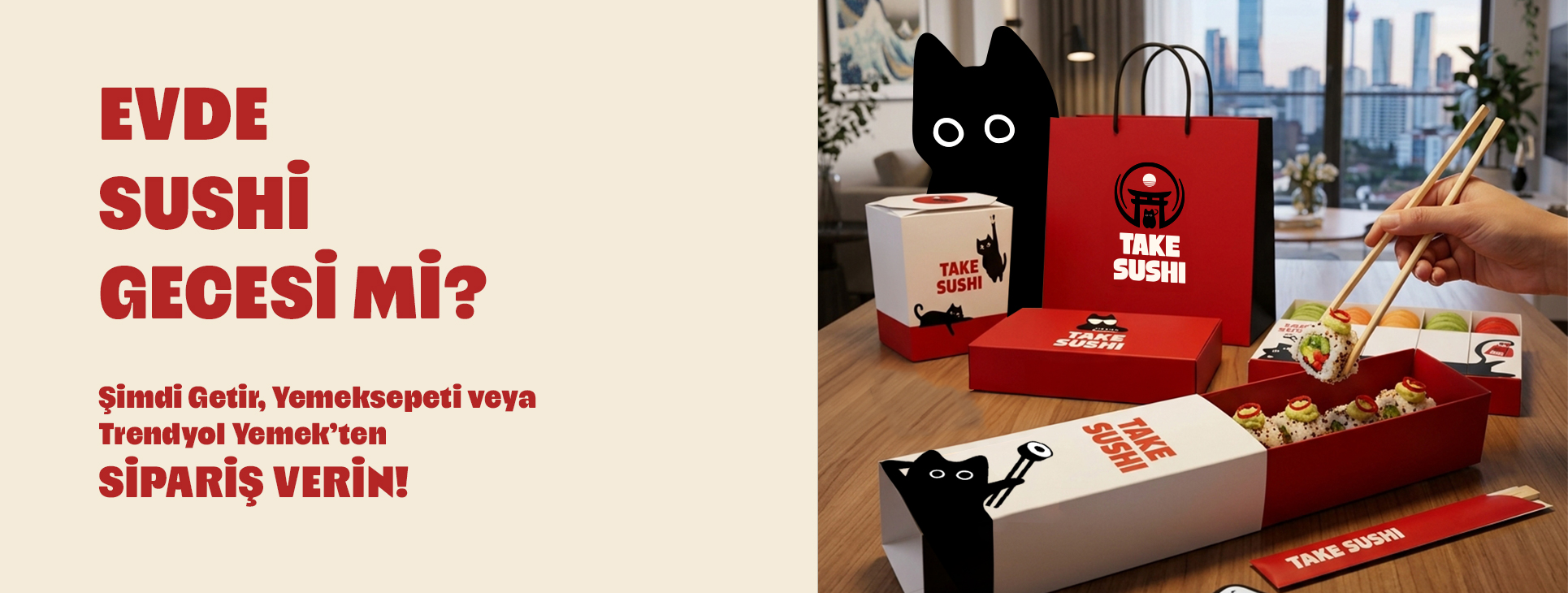Take Sushi Ataşehir şubesi açıldı